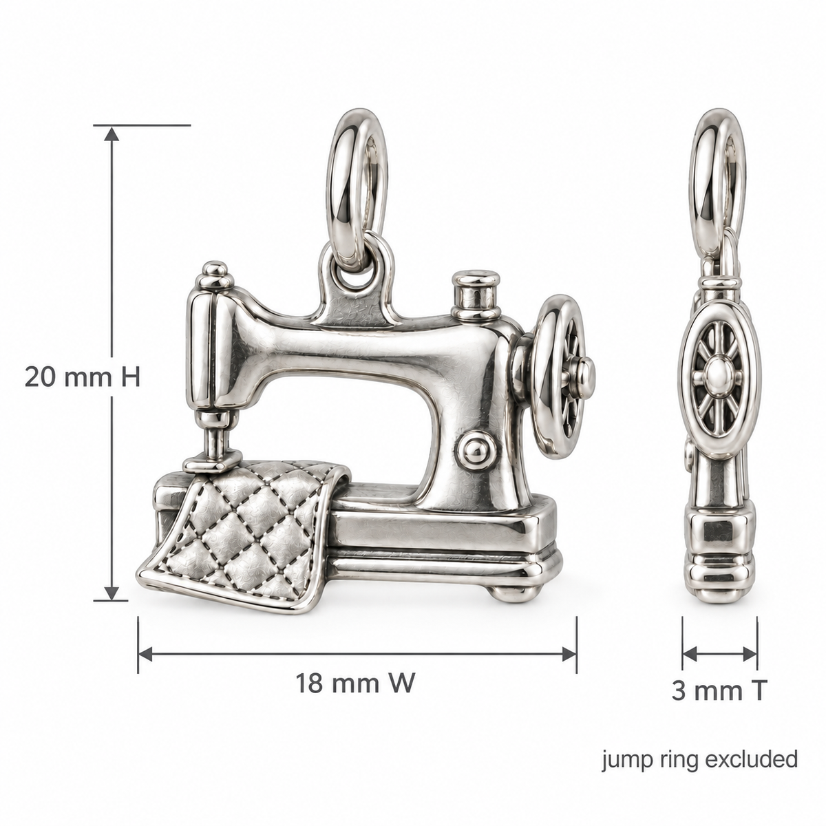 Quilter's Sewing Machine Charm