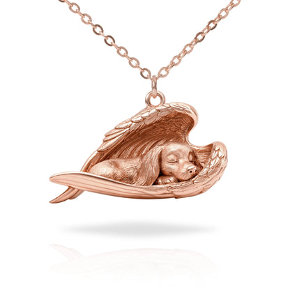 Soulyshine French Bulldog Sleeping Angel – Personalized Pet Necklace