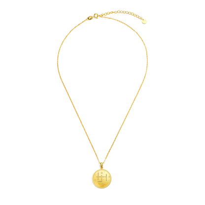 Soulyshine Family Crossword Personalized Love Piece - Necklace in Sterling Silver/14K Gold Vermeil