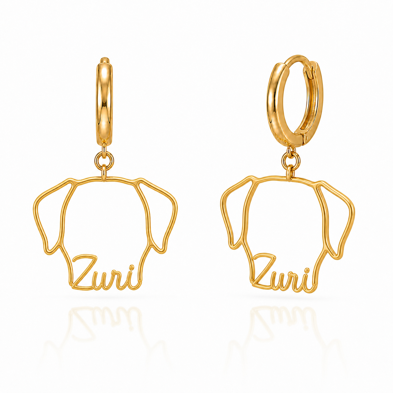 Rhodesian Ridgeback Zuri personalized pet face earrings