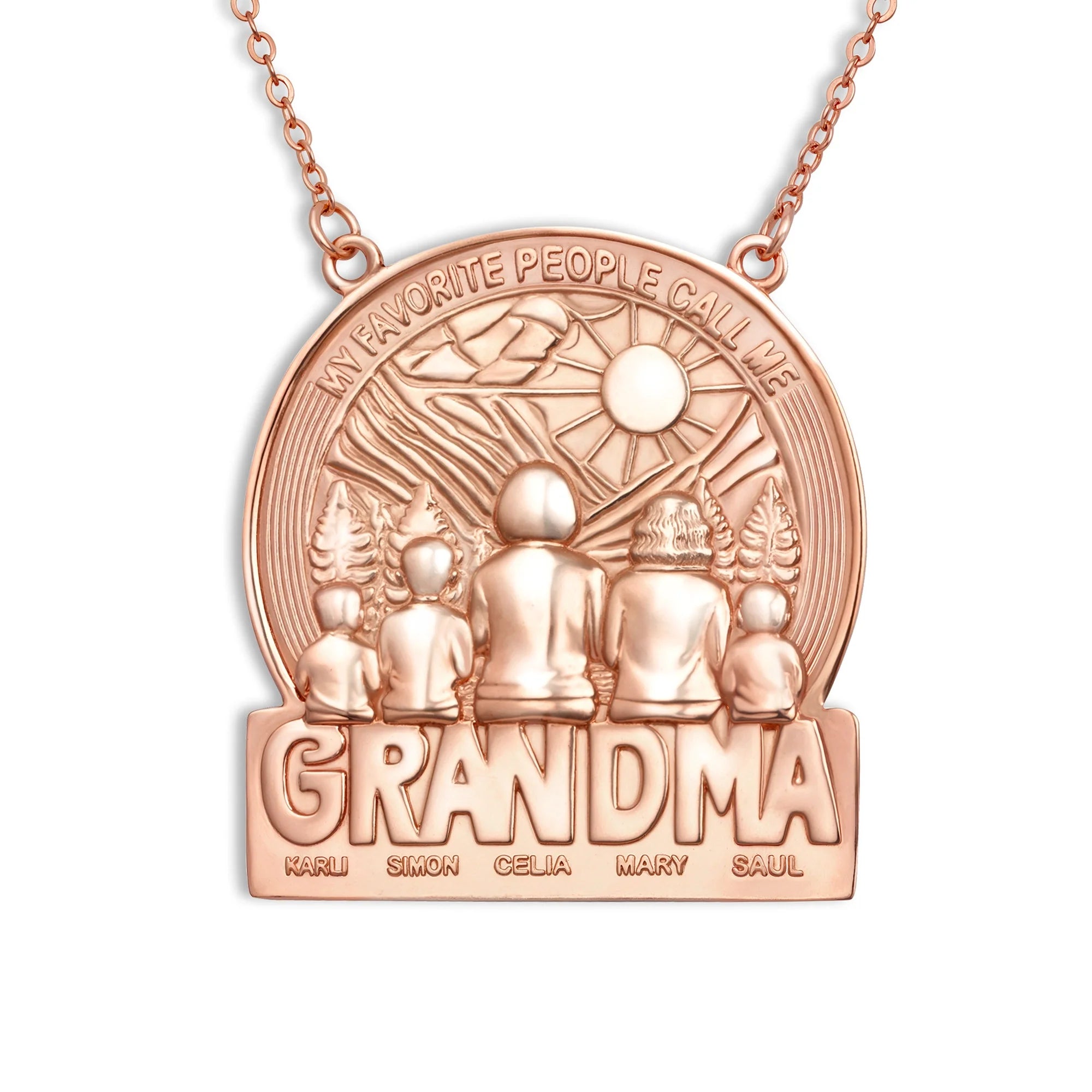Soulyshine Personalized Favorite People Call Me Grandma - Handmade Necklace in Silver/14K Gold Vermeil