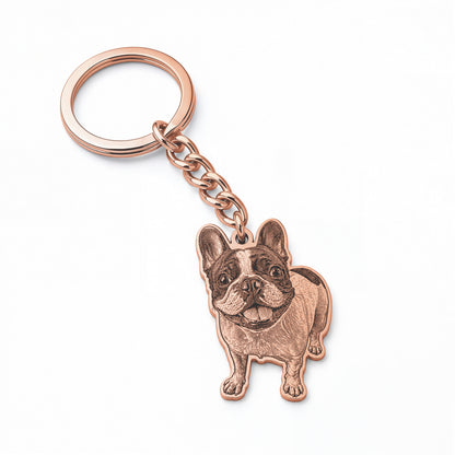 Soulyshine Precious Paw - Upload Pet Portrait Photo Shape Base Keychain