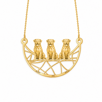 Soulyshine Rottweiler Eternal Paw personalized pets necklace