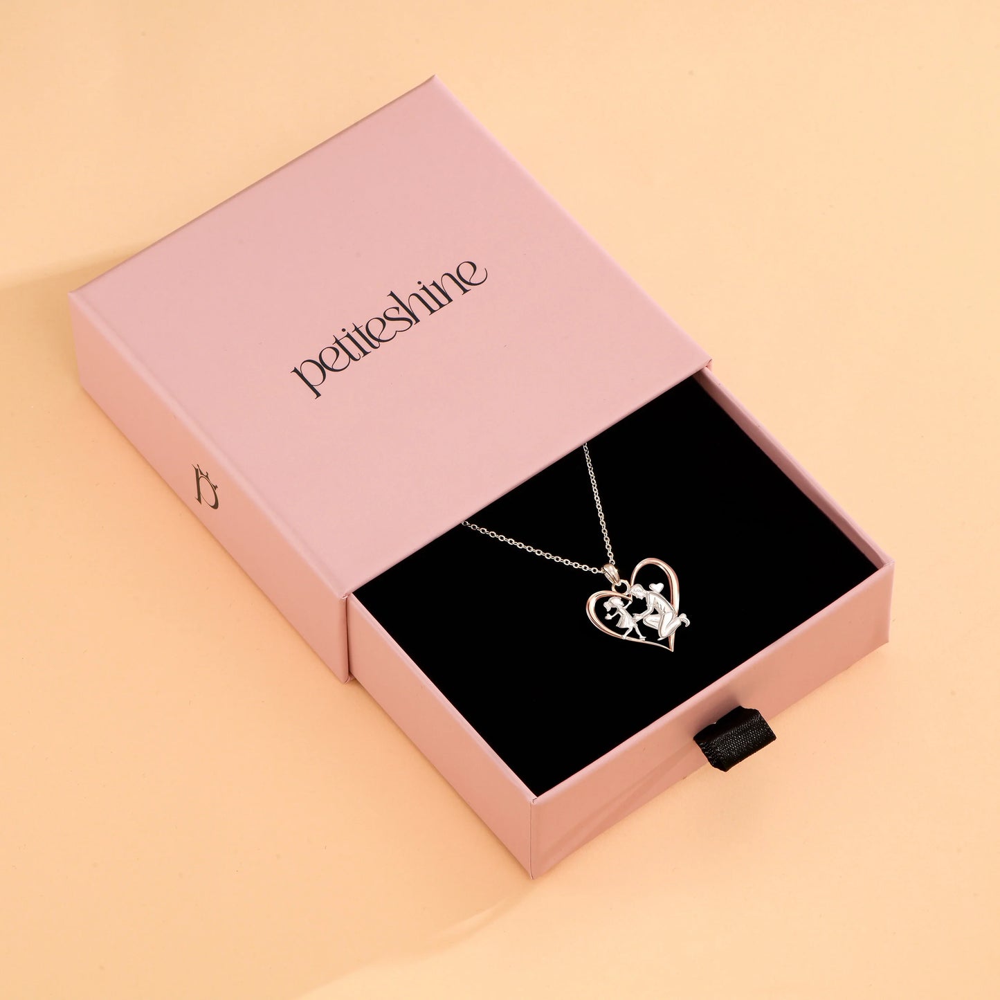 Daughter is Running Into Dad’s Arms Rosegold Vermeil and Silver Necklace