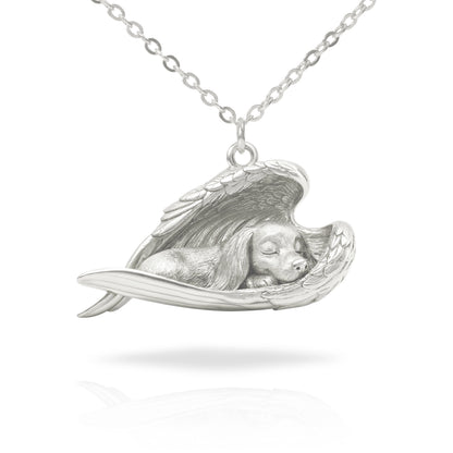 Soulyshine French Bulldog Sleeping Angel – Personalized Pet Necklace