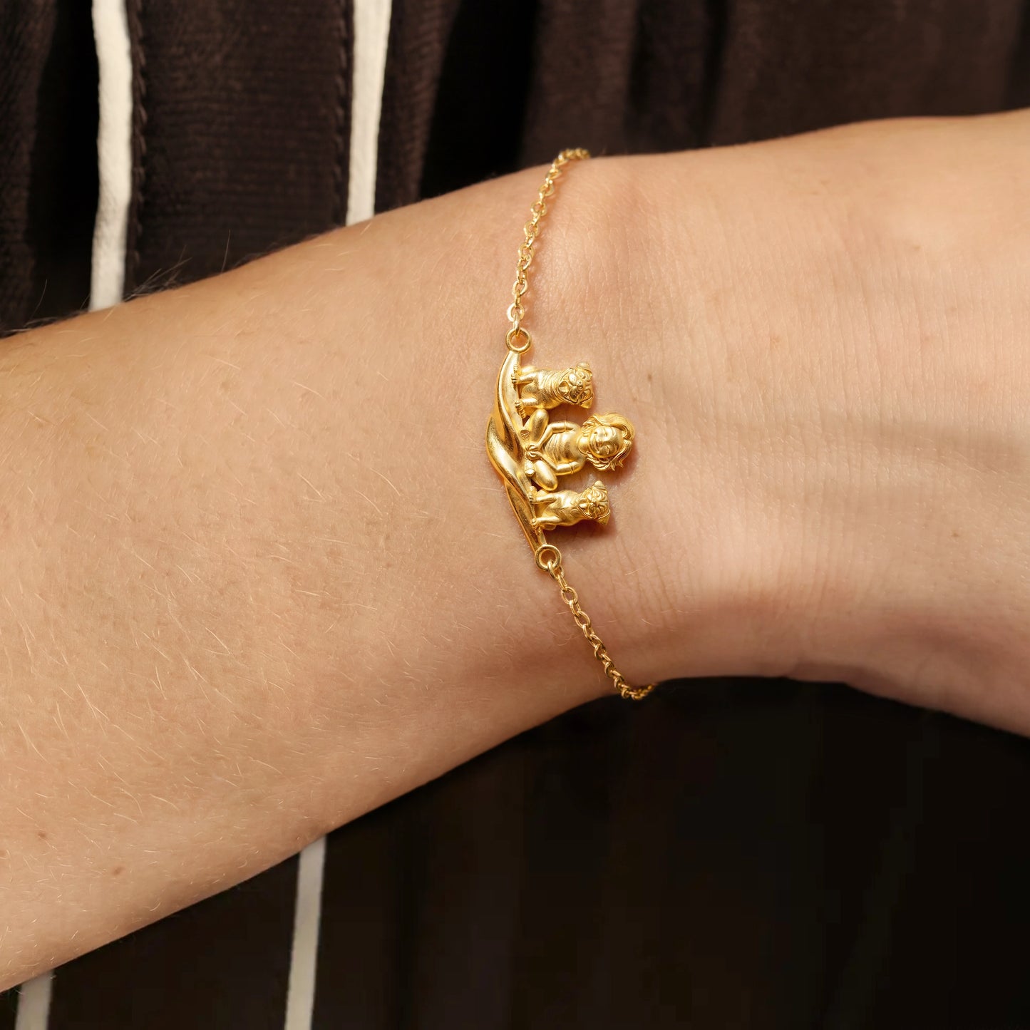 Soulyshine Personalized Girl And Her Pets - Handcrafted Bracelet