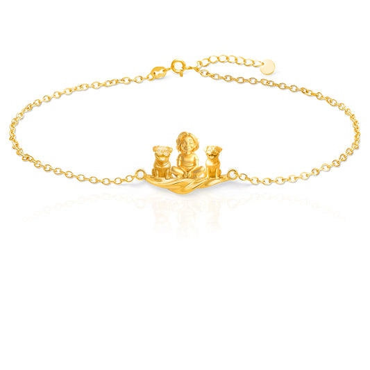 Soulyshine Personalized Girl And Her Pets - Handcrafted Bracelet