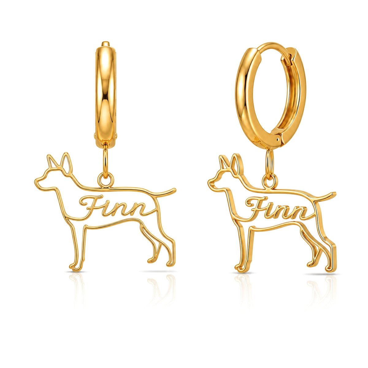 American Hairless Terrier coated - 18K Gold Vermeil - 1st