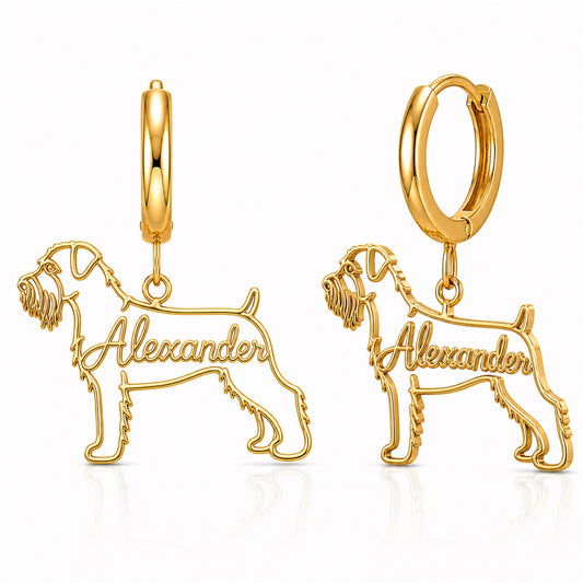 Black Russian Terrier - 18K Gold Vermeil - 1st