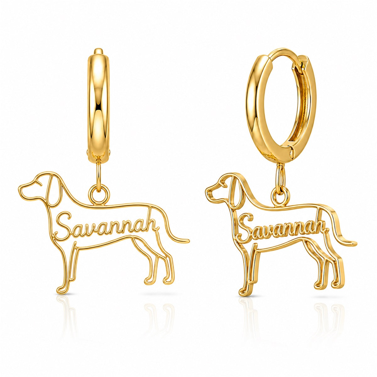 Black and Tan Coonhound - 18K Gold Vermeil - 1st