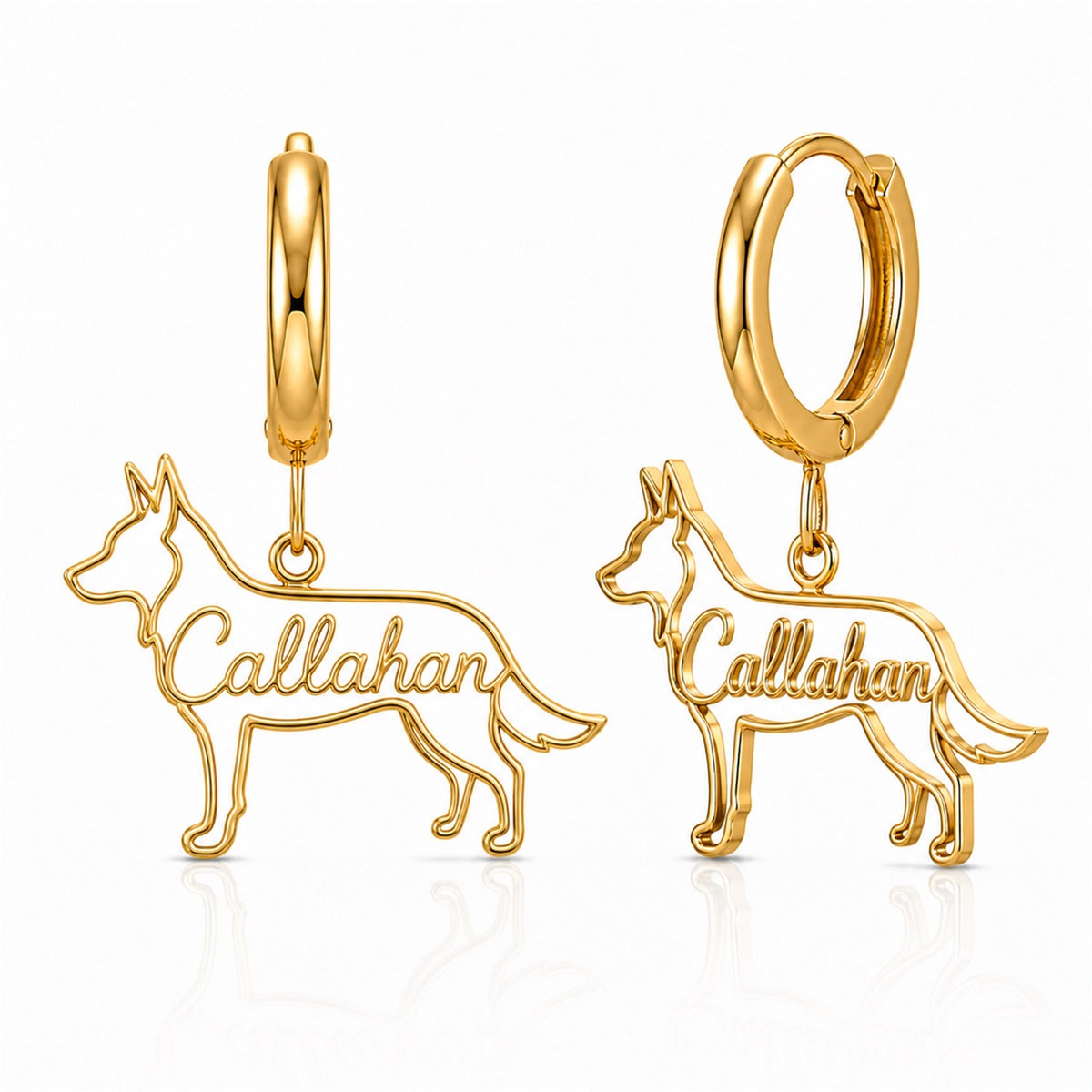 Border Collie smooth coat - 18K Gold Vermeil - 1st