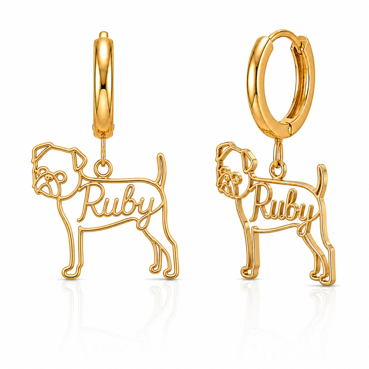 Brussels Griffon smooth coat - 18K Gold Vermeil - 1st