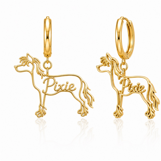 Chinese Crested hairless - 18K Gold Vermeil - 1st