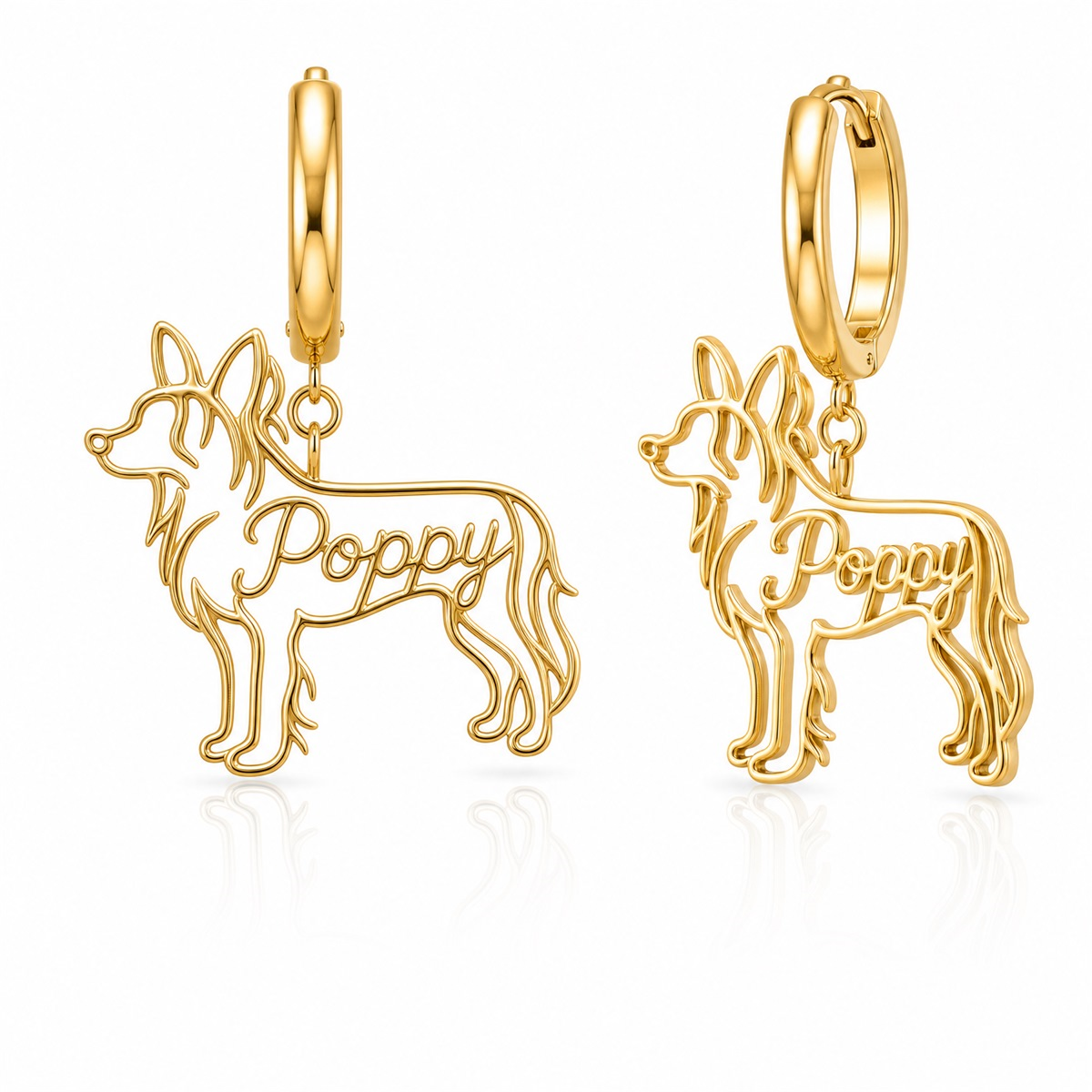 Chinese Crested powderpuff - 18K Gold Vermeil - 1st