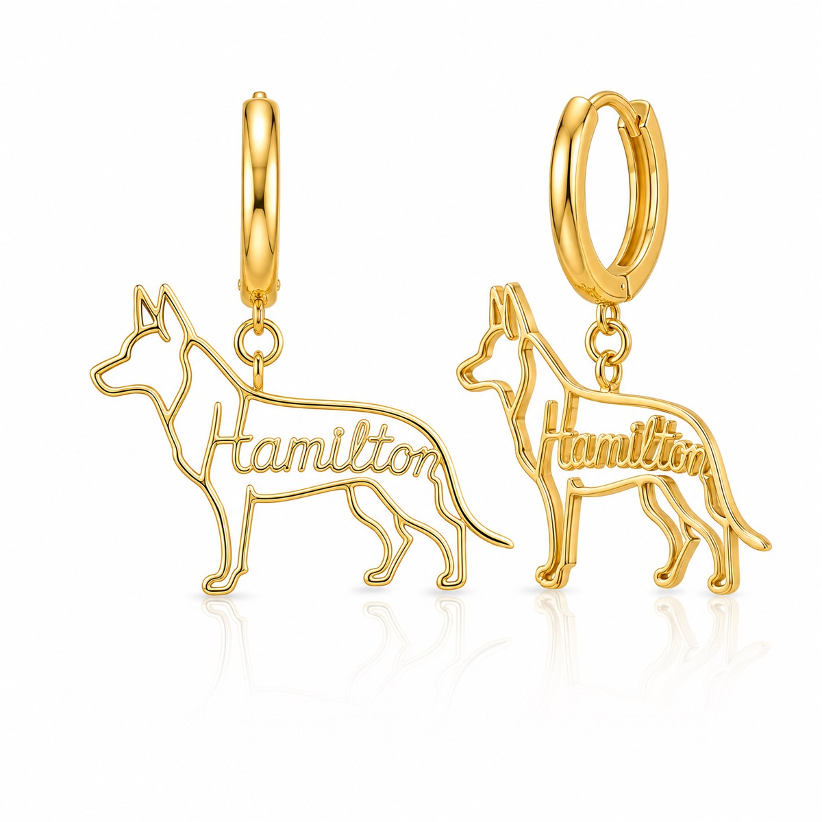 German Shepherd standard coat - 18K Gold Vermeil - 1st