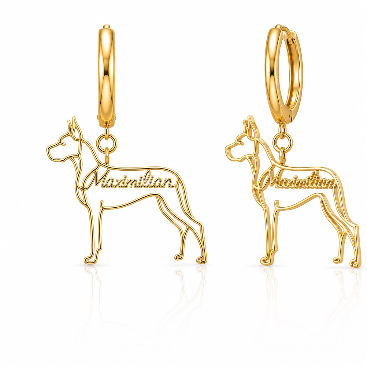 Great Dane cropped ears - 18K Gold Vermeil - 1st