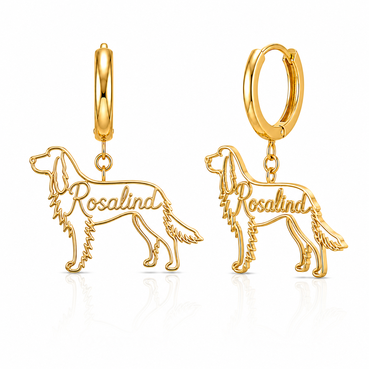 Irish Red and White Setter - 18K Gold Vermeil - 1st