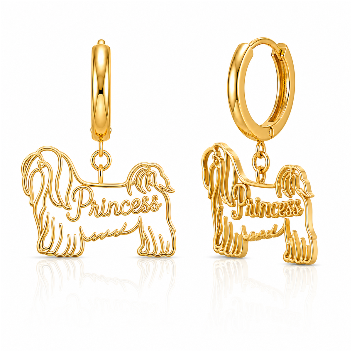 Lhasa Apso long coat - 18K Gold Vermeil - 1st