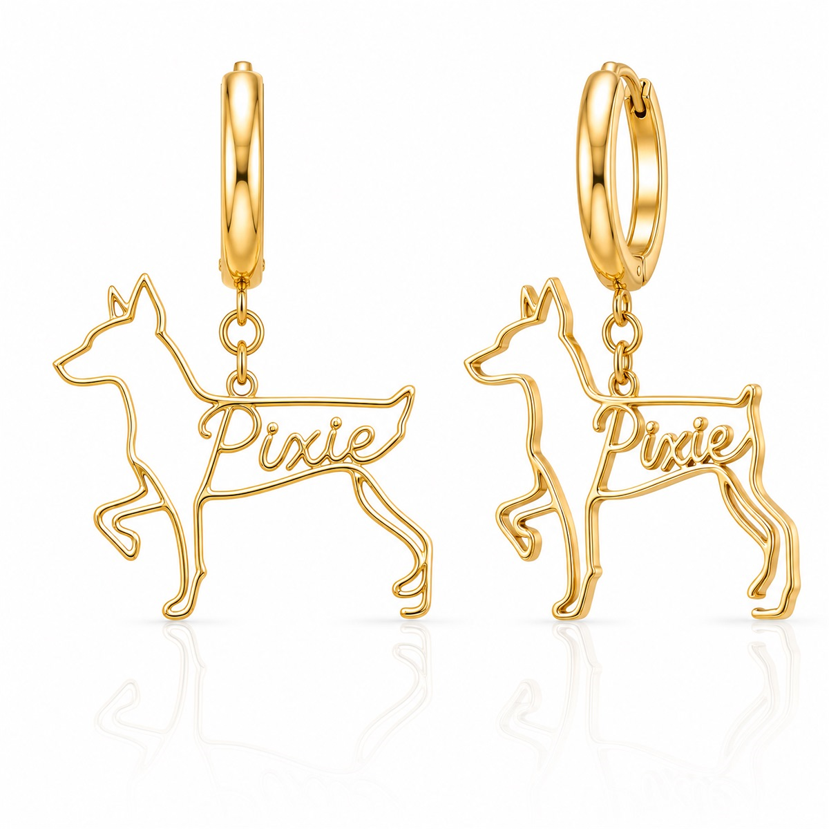 Miniature Pinscher - 18K Gold Vermeil - 1st