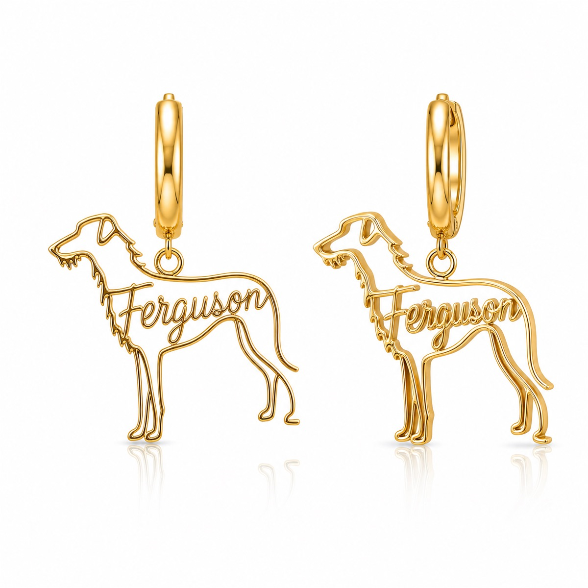 Scottish Deerhound - 18K Gold Vermeil - 1st