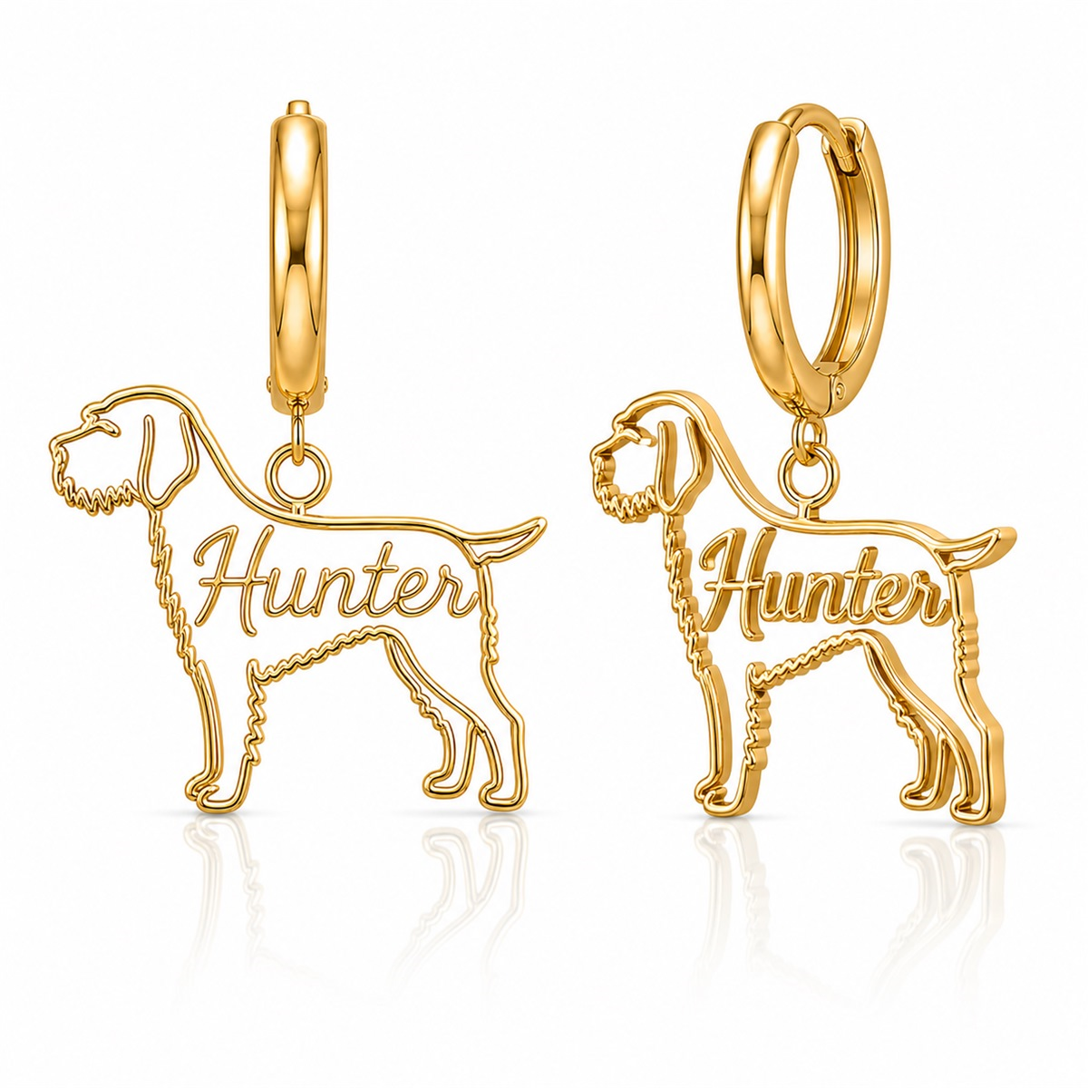 Wirehaired Pointing Griffon - 18K Gold Vermeil - 1st