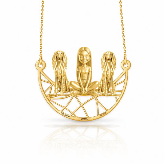 Soulyshine Saluki personalized companion necklace