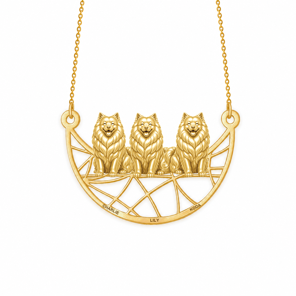 Soulyshine Samoyed Eternal Paw personalized pets necklace