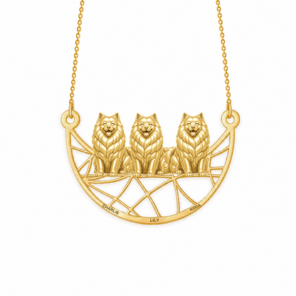Soulyshine Samoyed Eternal Paw personalized pets necklace