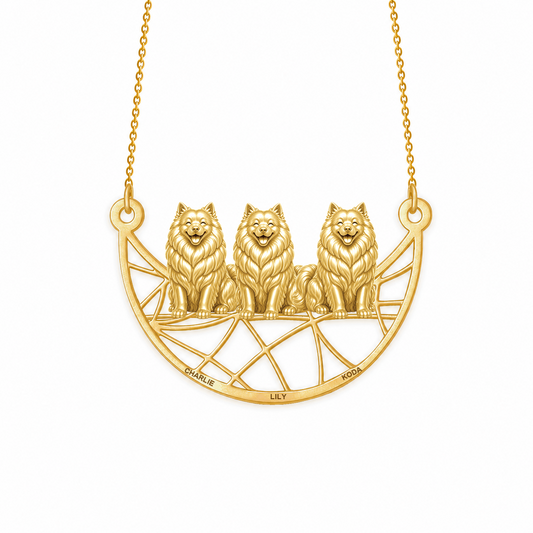 Soulyshine Samoyed Eternal Paw personalized pets necklace