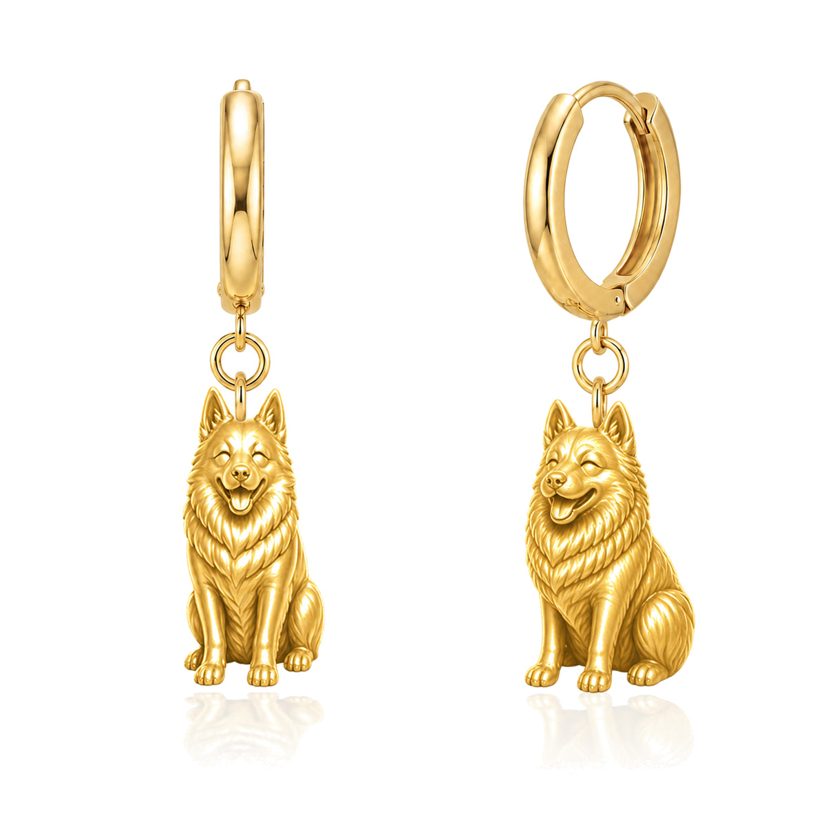 Schipperke personalized companion handcrafted huggie earrings