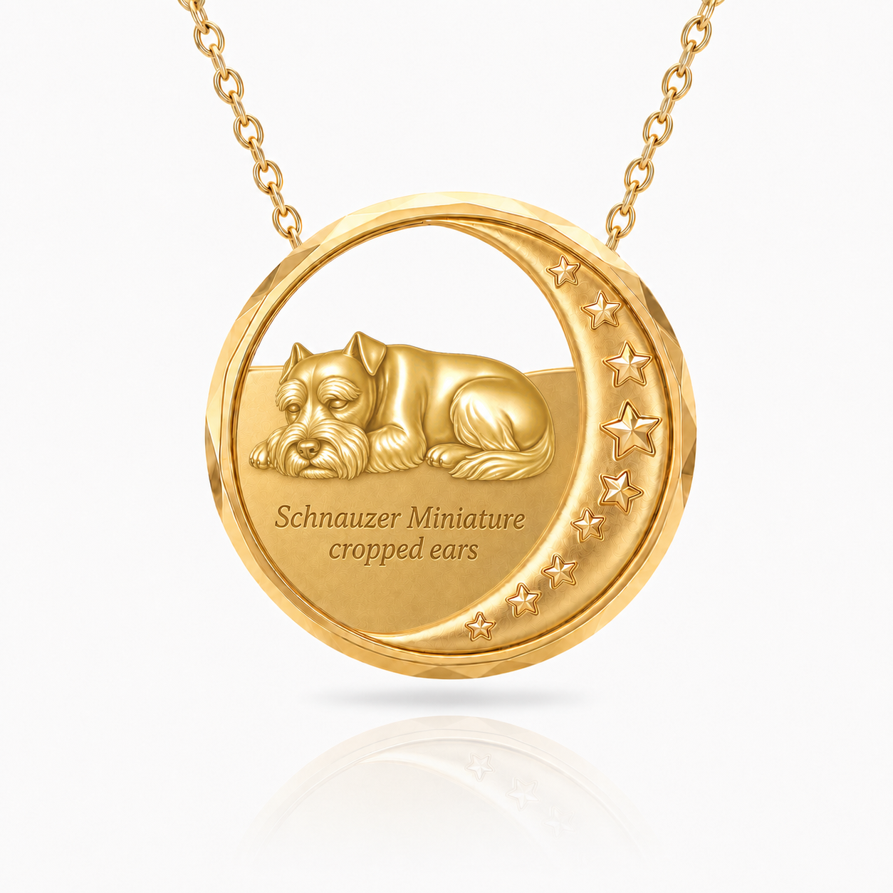 Soulyshine Schnauzer - Miniature, cropped ears Starry Slumber Personalized Pet Heart Bracelet