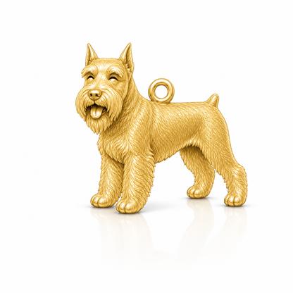 Soulyshine Schnauzer Miniature cropped ears Personalized Pet Companion Charm Only