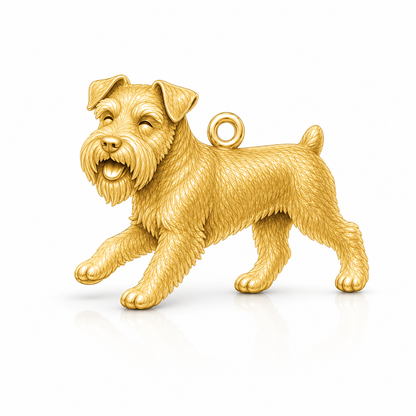 Soulyshine Schnauzer Miniature natural ears Personalized Pet Companion Charm Only
