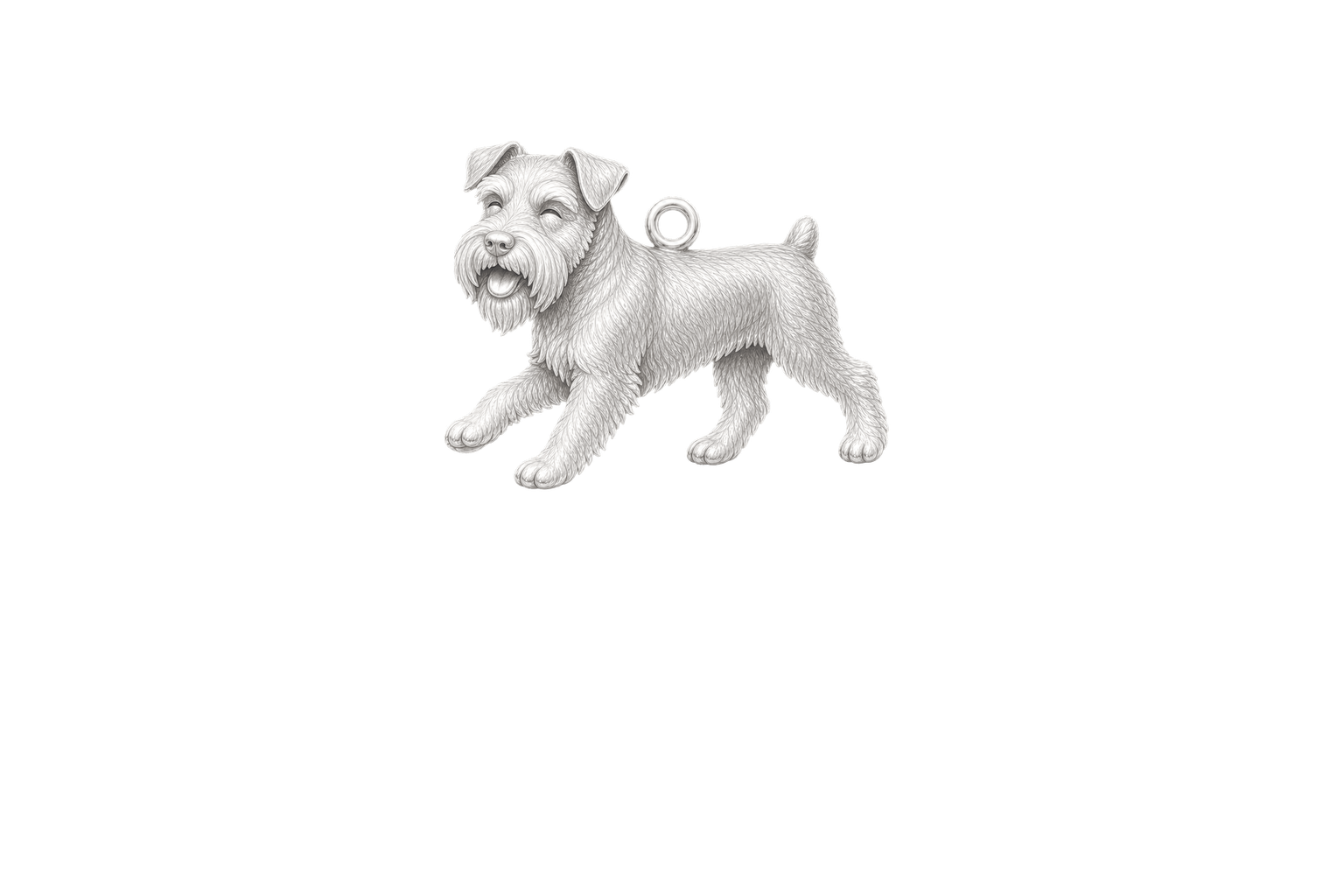 Soulyshine Schnauzer Miniature natural ears Little Love Charm Only - Image 1