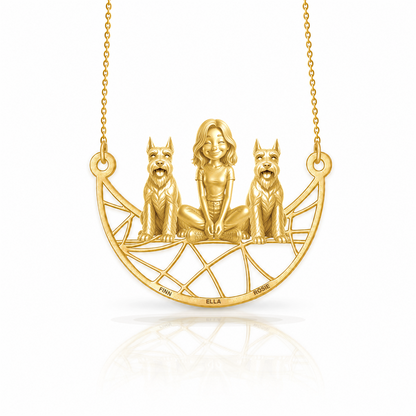 Schnauzer Standard cropped ears - 18K Gold Vermeil - 1st