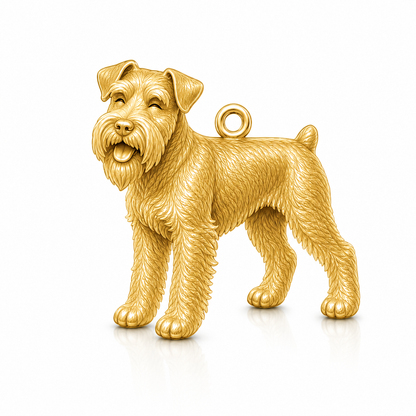 Soulyshine Schnauzer Standard natural ears Personalized Pet Companion Charm Only