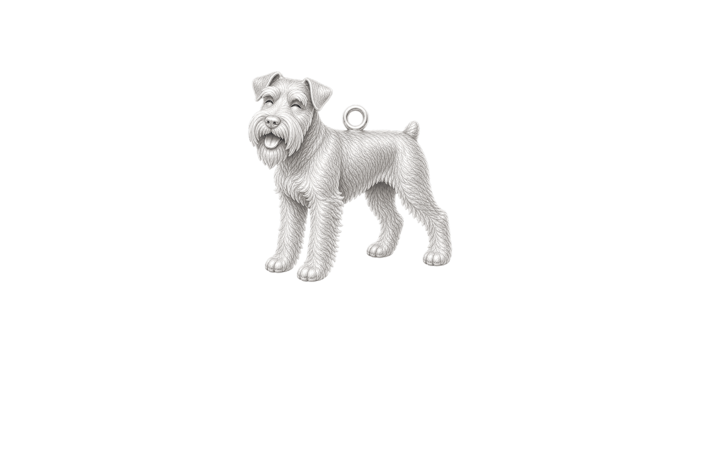 Soulyshine Schnauzer Standard natural ears Little Love Charm Only - Image 1
