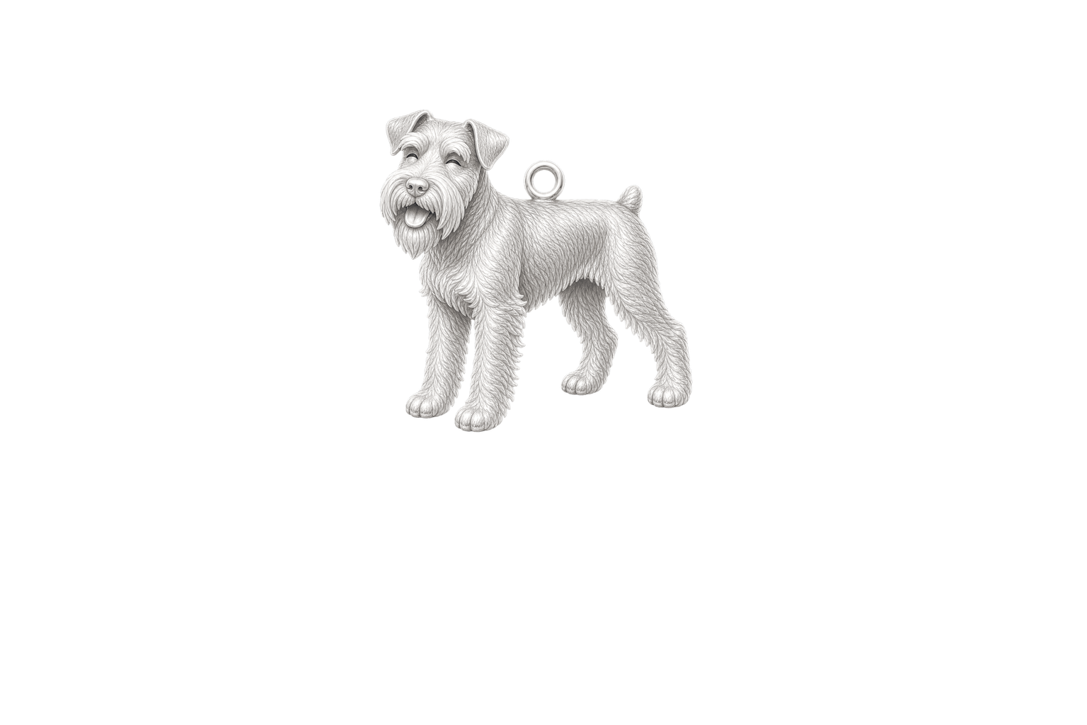 Soulyshine Schnauzer Standard natural ears Little Love Charm Only - Image 1