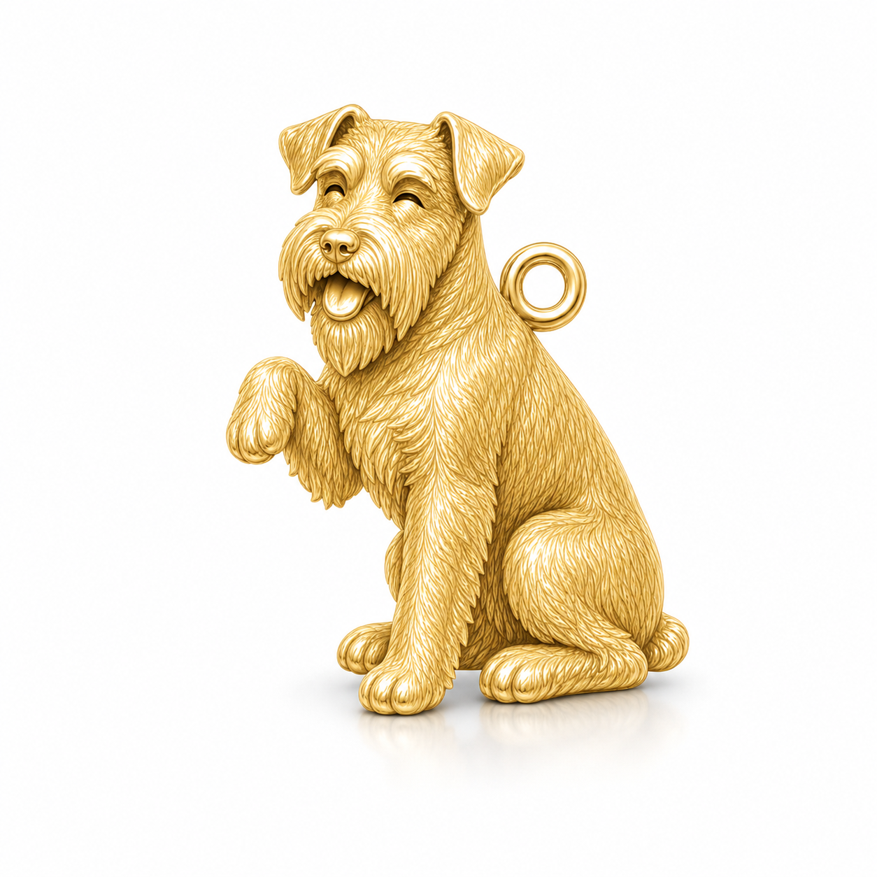 Soulyshine Schnauzer Standard natural ears Personalized Pet Companion Charm Only