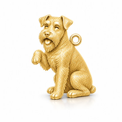 Soulyshine Schnauzer Standard natural ears Personalized Pet Companion Charm Only