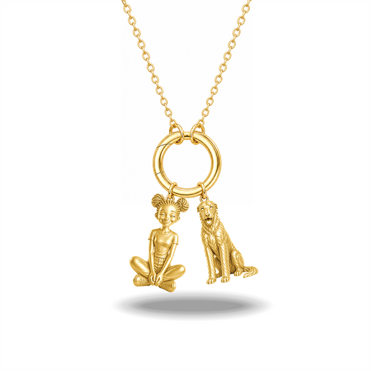 Scottish Deerhound - 18K Gold Vermeil - 1st