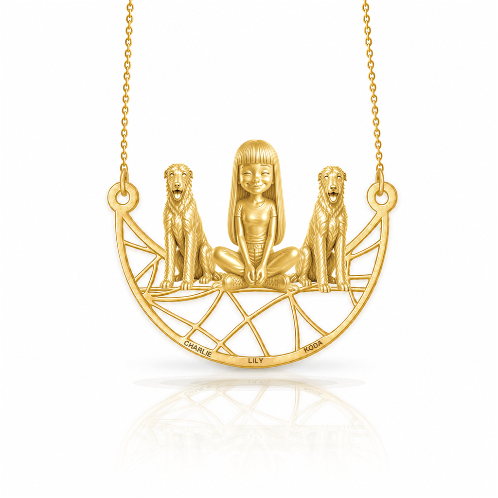 Scottish Deerhound - 18K Gold Vermeil - 1st