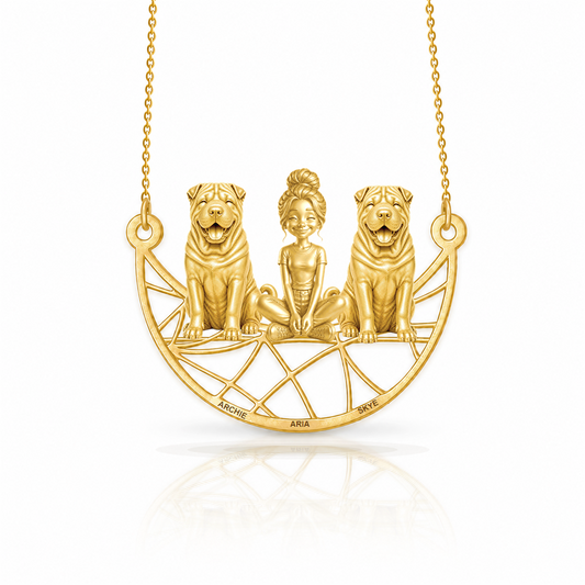 Soulyshine Shar Pei personalized companion necklace