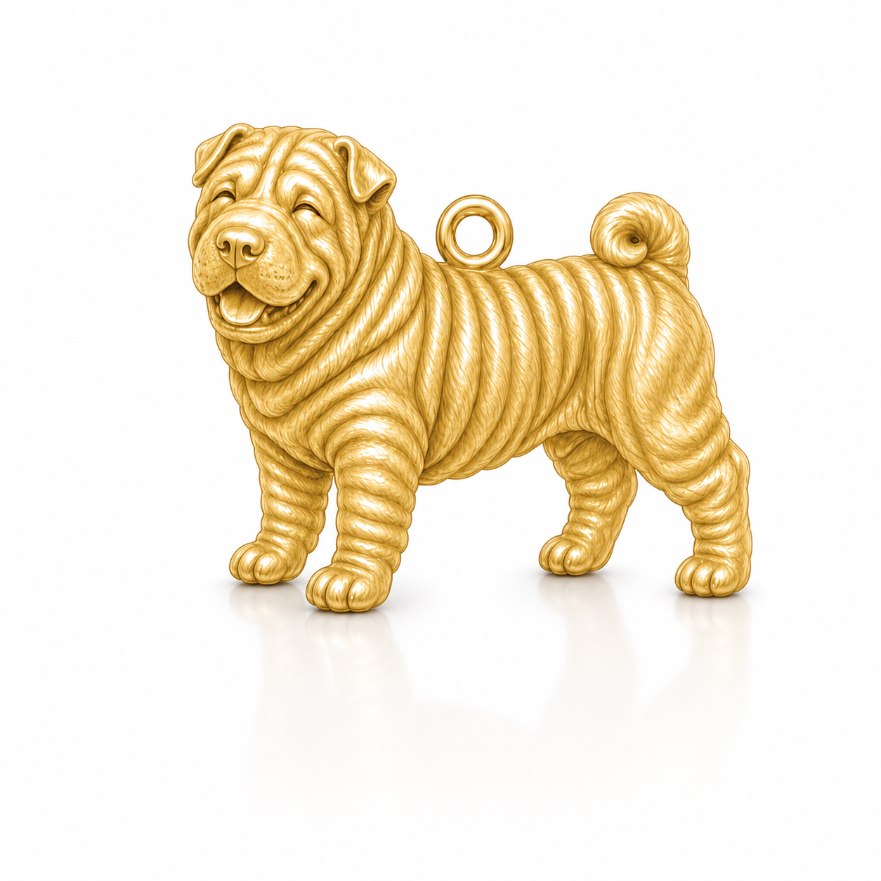 Soulyshine Shar Pei Personalized Pet Companion Charm Only