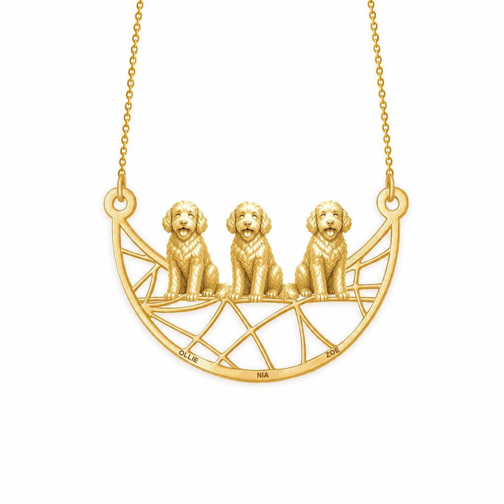 Soulyshine Sheepadoodle Eternal Paw personalized pets necklace