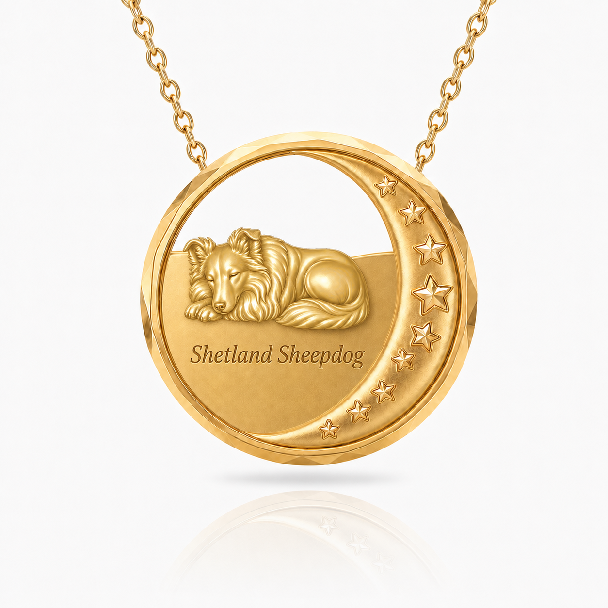 Soulyshine Shetland Sheepdog Starry Slumber Personalized Pet Heart Bracelet