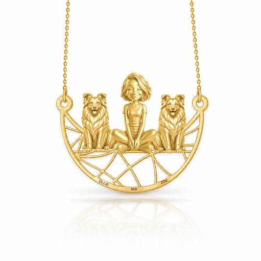 Soulyshine Shetland Sheepdog personalized companion necklace