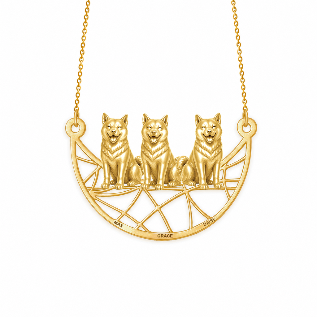 Soulyshine Shiba Inu Eternal Paw personalized pets necklace