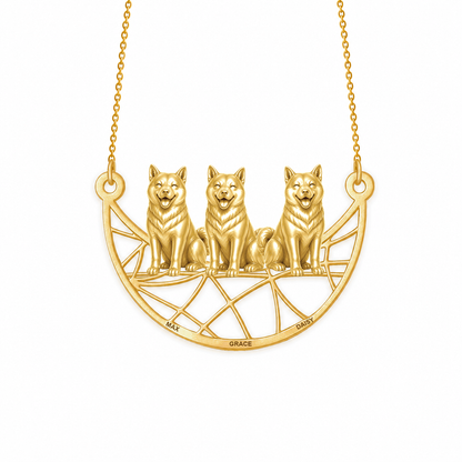 Soulyshine Shiba Inu Eternal Paw personalized pets necklace