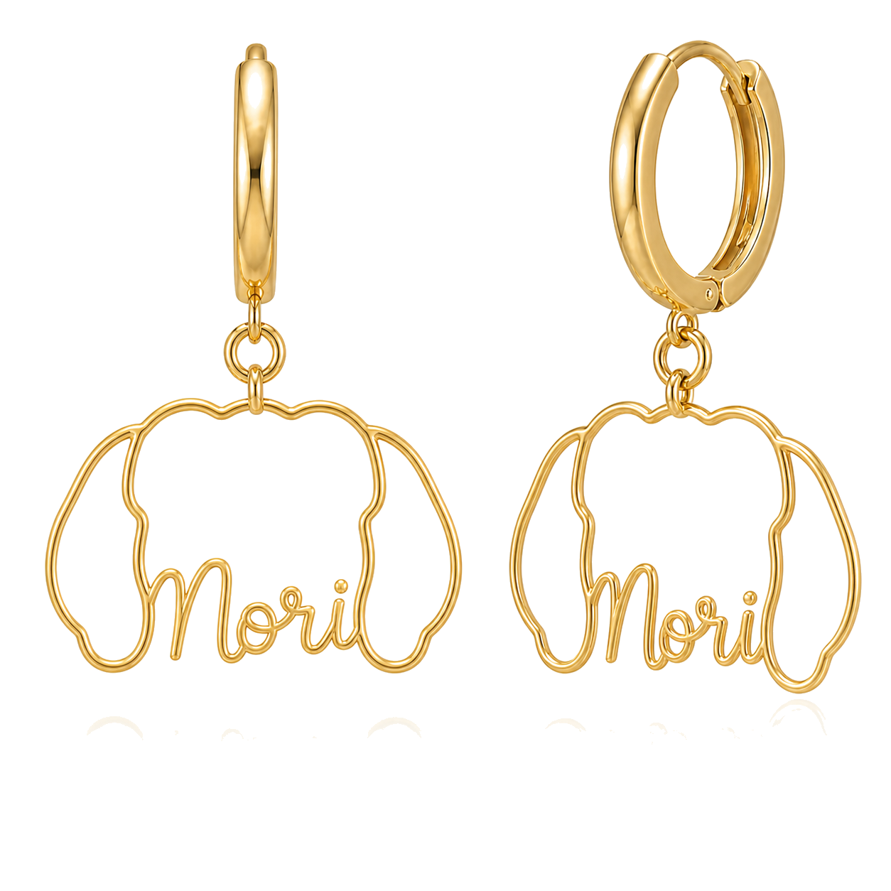 Shih Tzu puppy cut Nori personalized pet face earrings